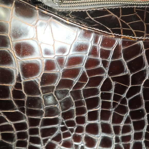 Stuart Weitzman Classic Croc Embossed Leather Hobo Bag - Picture 9 of 9